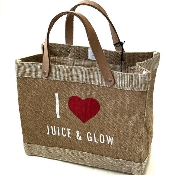 Apolis Global Citizen I love juice and glow NWT tote bag i ❤️ juice & glow - Picture 1 of 13